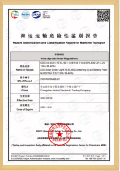 运输安全鉴定报告